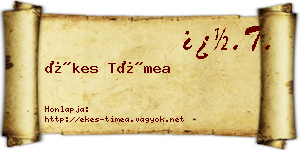 Ékes Tímea névjegykártya