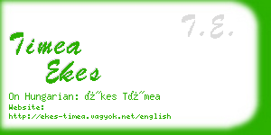 timea ekes business card